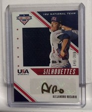 Alejandro Rosario 2020 Panini Stars & Stripes Auto Gold Patch RC 49/299