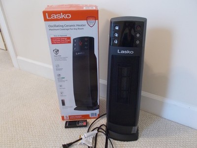 Lasko CT22850 22 Inch Oscillating Ceramic Tower Space Heater, Auto