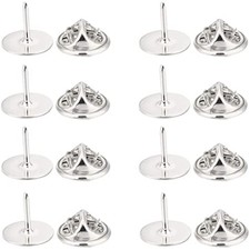 80 Pairs Pin Backs with Blank Pins 10mm 9mm , Pin Backings Butterfly