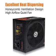 Aresgame Power Supply 650W 80+ Bronze Certified PSU AGW650 New Without Box