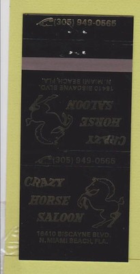 Matchbook Cover - Crazy Horse Saloon North Miami Beach FL 30 Strike