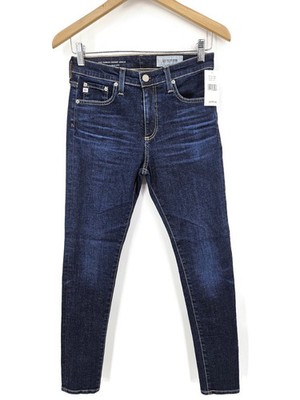New AG Farrah Skinny Ankle Jeans Womens 27 Aromatique Blue High Rise