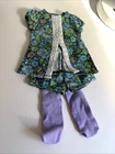 American Girl Doll Julies New Years Eve Outfit Flower Tights Shorts Shirt MAD