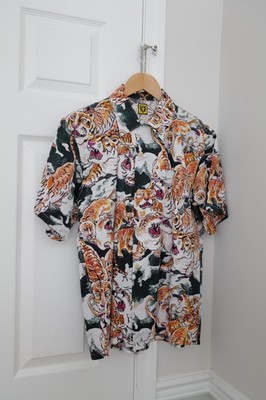 Authentic  Human Made Aloha Tiger Button Up (Medium) M Mac Miller