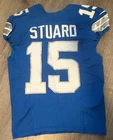 2025 Grant Stuard Detroit Lions Game Worn NFL Jersey w/ C and Repairs