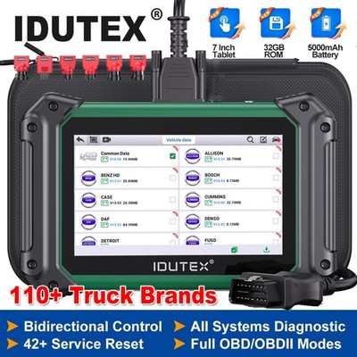 IDUTEX 24V Heavy Duty Truck Scanner Diesel OBD Diagnostic Tool Full Systems DPF