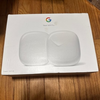 Google Nest Wifi Pro Wi-Fi 6E Router Mesh System - Snow (2-Pack) NEW SEALED BOX
