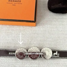 Hermes Twilly Scarf Ring Serie Silver Small Set with Seal Versatile Jewelry