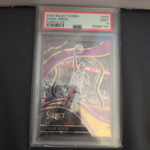 2024 panini wnba  PSA 9 MINT angel reese rc Crack Ice Purple Number 41-149