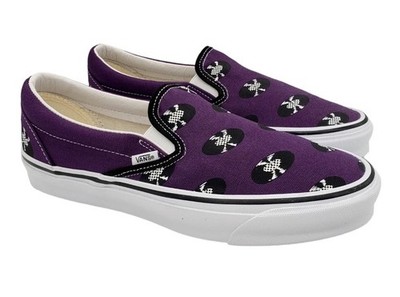 VANS Vault x Wacko Maria Classic Slip On Sneakers 'Purple Records' M 8.5 / W 10