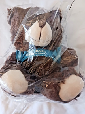 Habitat for Humanity Carter Brown Teddy Bear Plush - 9'' New/Sealed