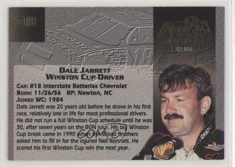 1994 Finish Line Gold Dale Jarrett #38 HOF - Image 2 of 2