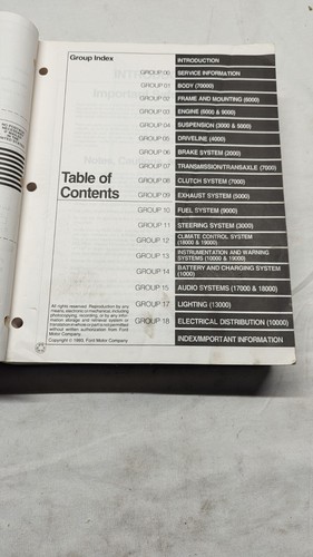 1994 Thunderbird/Cougar Service Manual - Picture 2 of 6