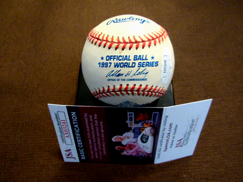 OREL HERSHISER 1997 WS INDIANS MARLINS SIGNED AUTO VTG 97 WS BASEBALL JSA BEAUTY - Picture 2 of 3