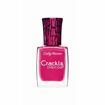 Sally Hansen Nail Polish Crackle Overcoat, Fuchsia Shock, 0.4 Oz