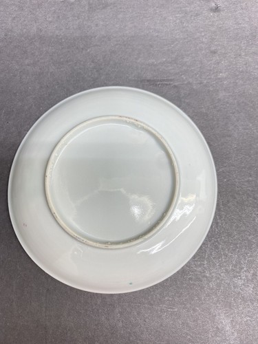 Vintage Japanese Porcelain Snack Plates Set of 3 Green Red Giesha Girl - Picture 2 of 10