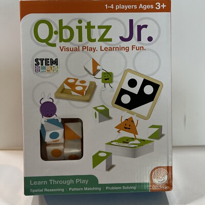 MindWare Q-bitz Jr. Visual Dexterity Cubed Pattern Game STEM STEAM Complete FUN!
