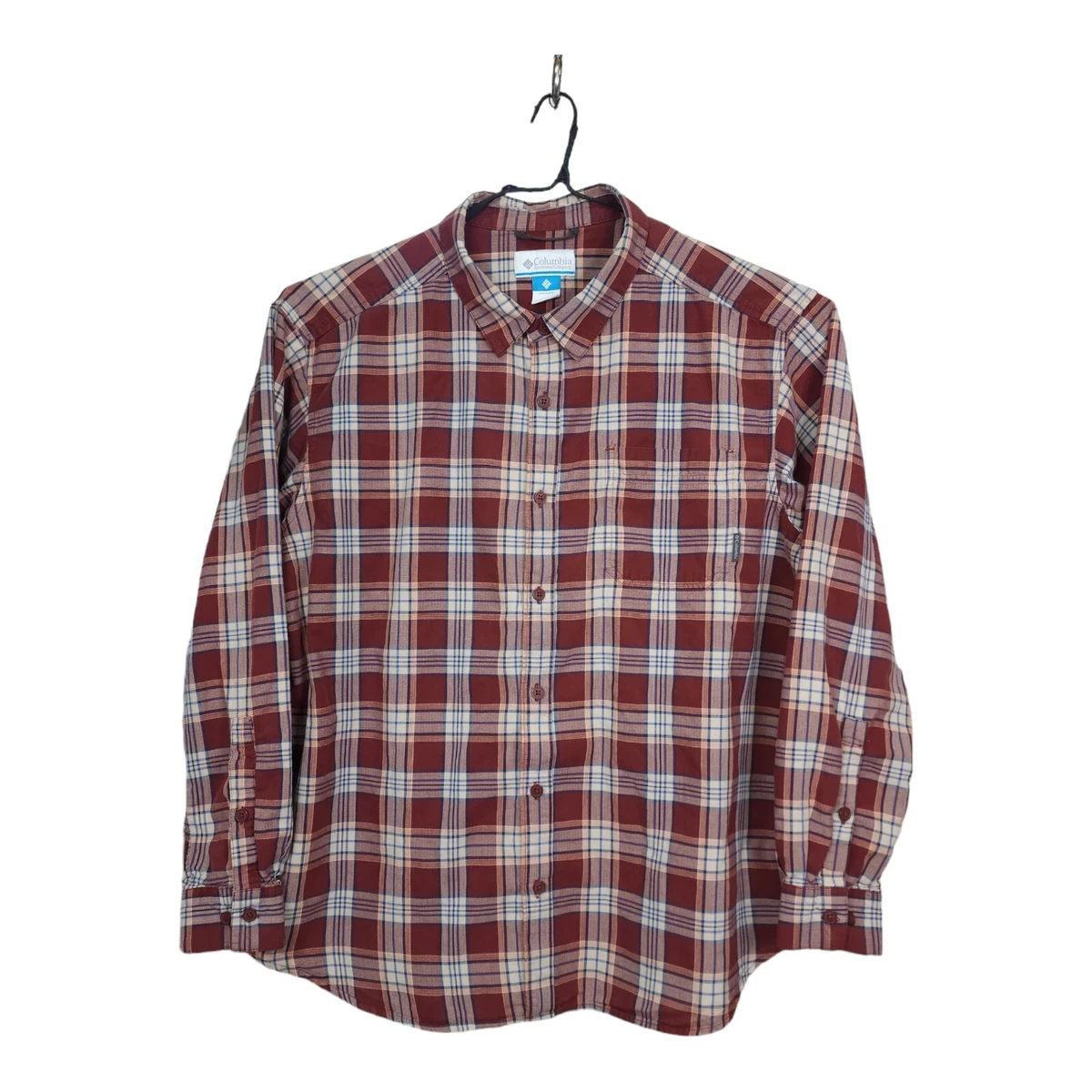Chemise Columbia PFG Super Bonehead - Homme 2XL - Rouge Et Blanc - Pêche Outdoor