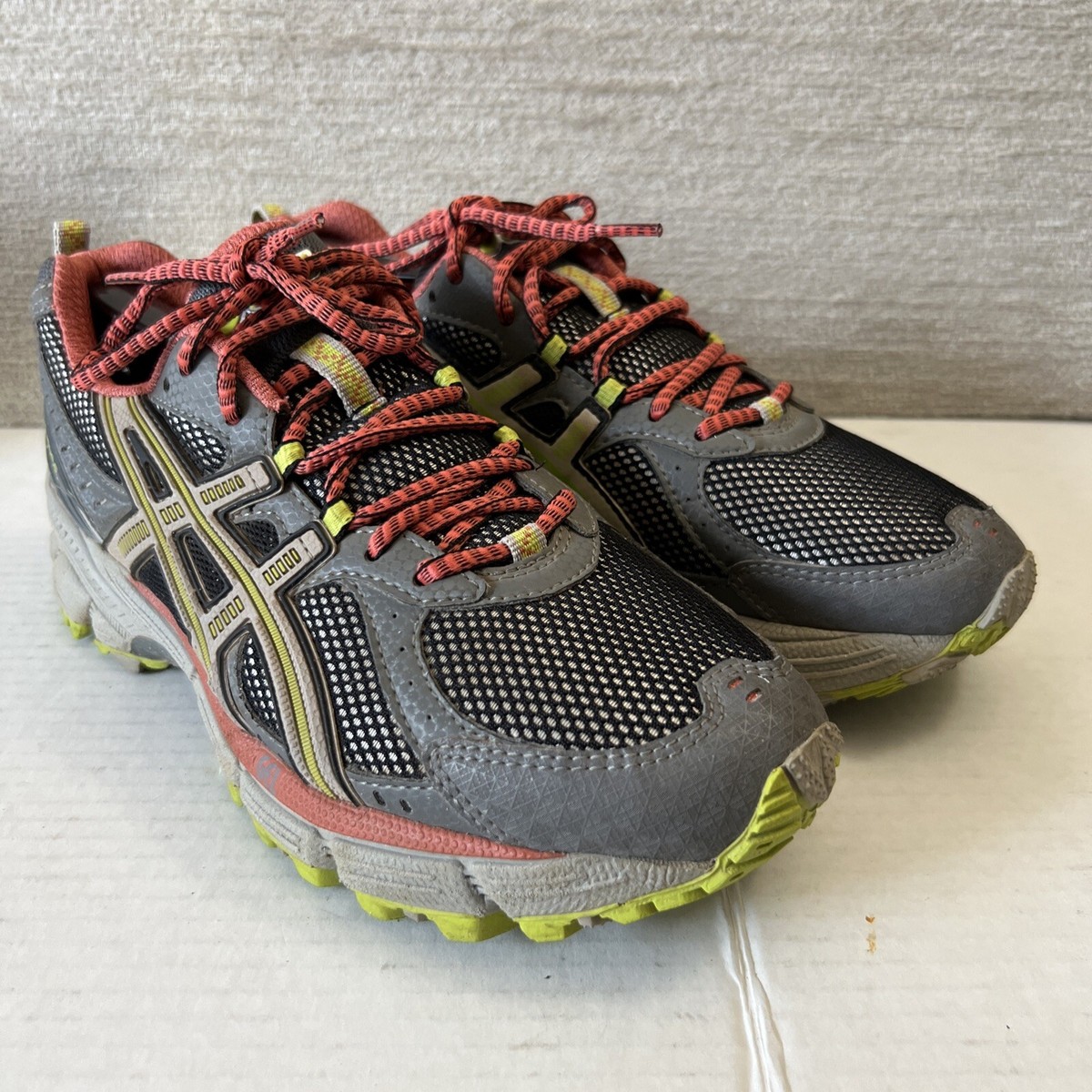 ASICS Gel Kahana 6 T2E6N Womens 8.5 Pink Green Gray Trail Running