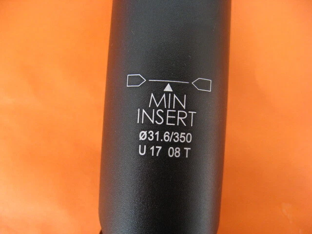 SP 719 KALLOY Patente Tija De Sillín 31,6 Mm 350 Mm Negro Tija De Aluminio NUEVO - Imagen 3 de 4