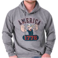 Sudadera con Capucha Popeye The Sailor Man America 1776 Mujer Hombre