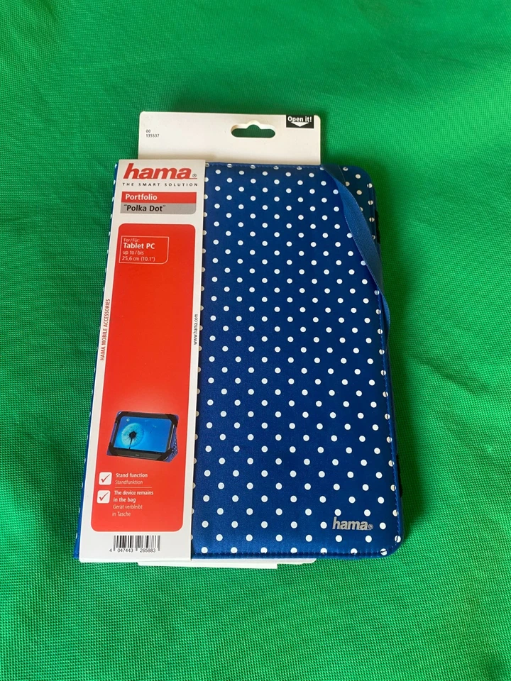 Hama eReader upto 10.1" Portfolio Protective Case standing Tablet PC Tab Polka - Image 2 of 4