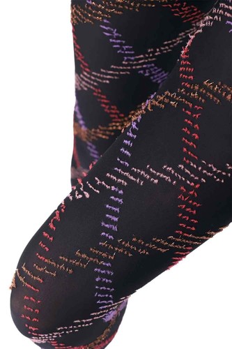 Oroblu Fur Tartan Tights - Picture 3 of 8