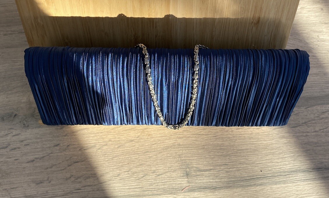 John Lewis Petrol Blue Medium Rectangular Satin F… - image 15