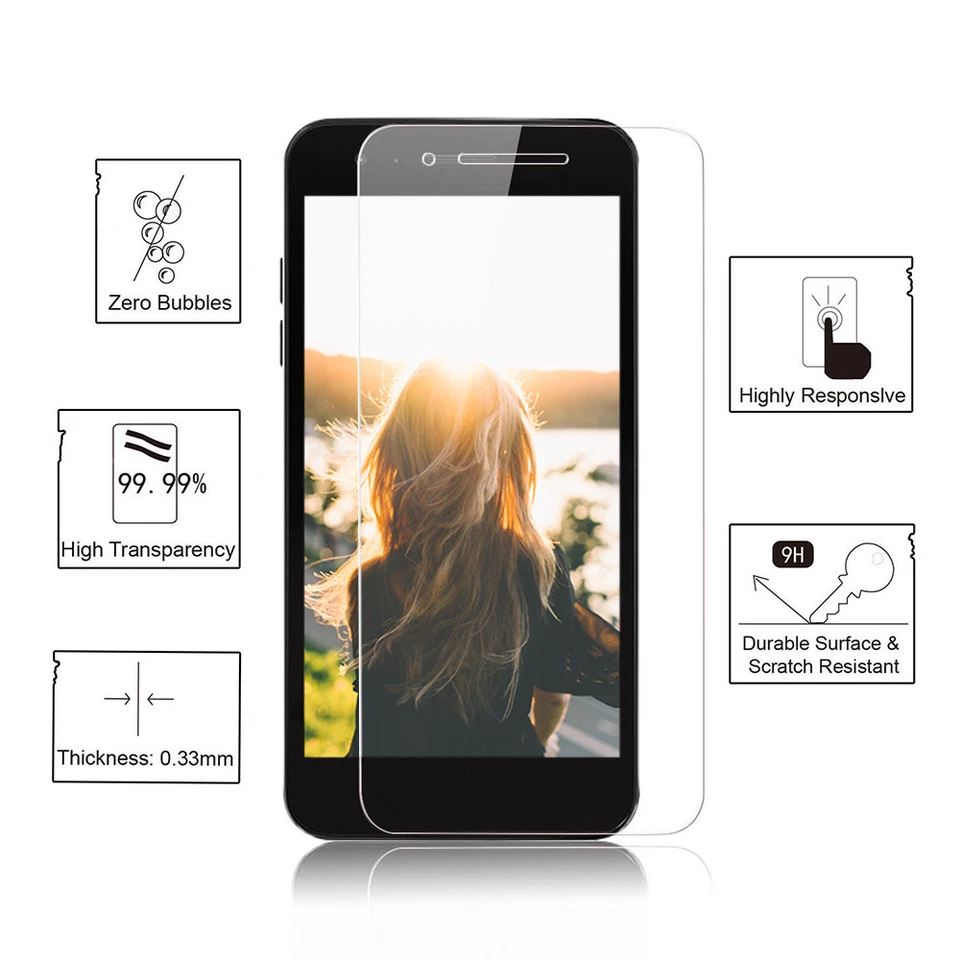 Película protectora de pantalla de vidrio templado transparente 2XFor LG K10 2018 K20 V K20 Plus K30 Foto 3 de 4