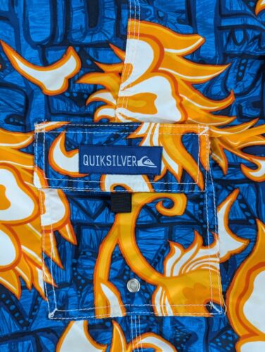 Quiksilver Board Shorts Mens Size 36 Multicolor Swim Trunks Surfer Preppy - Picture 10 of 13