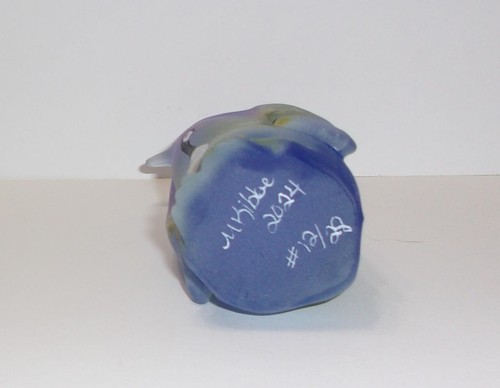 Fenton Glass Blue Canada Goose Penguin Figurine Ltd Ed #12/28 M Kibbe - Picture 6 of 6