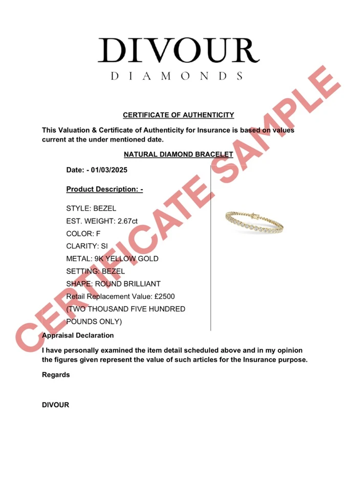 Best Seller - Brazalete de tenis de diamantes redondos cultivados en laboratorio D/VVS 6,00 quilates, platino Foto 3 de 4