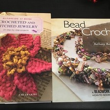 Lot Of 2 Handmade at Home Crocheted Stitched Jewelry, Bead Crochet 27