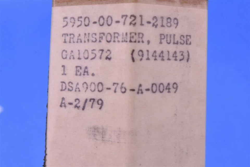2 Mil-Spec Pulse Transformers 1:2 Pri:Sec 2 KHz PRR L=10 mH P/N: GA10572 9144143 - Image 3 of 3