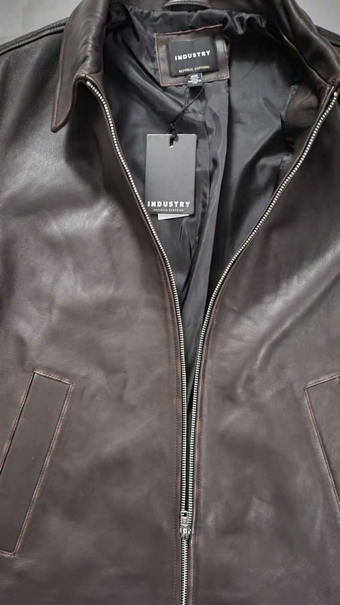 ジャケット・アウター Nolley's Lamb Leather Jacket Brown Men's Classic Brown Pure Real Genuine Stylish Lambskin