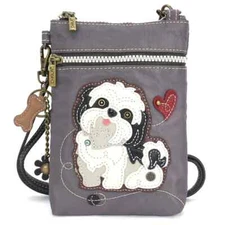 Chala - White Shih Tzu - Venture Cellphone Crossbody Handbag - 702SZW5