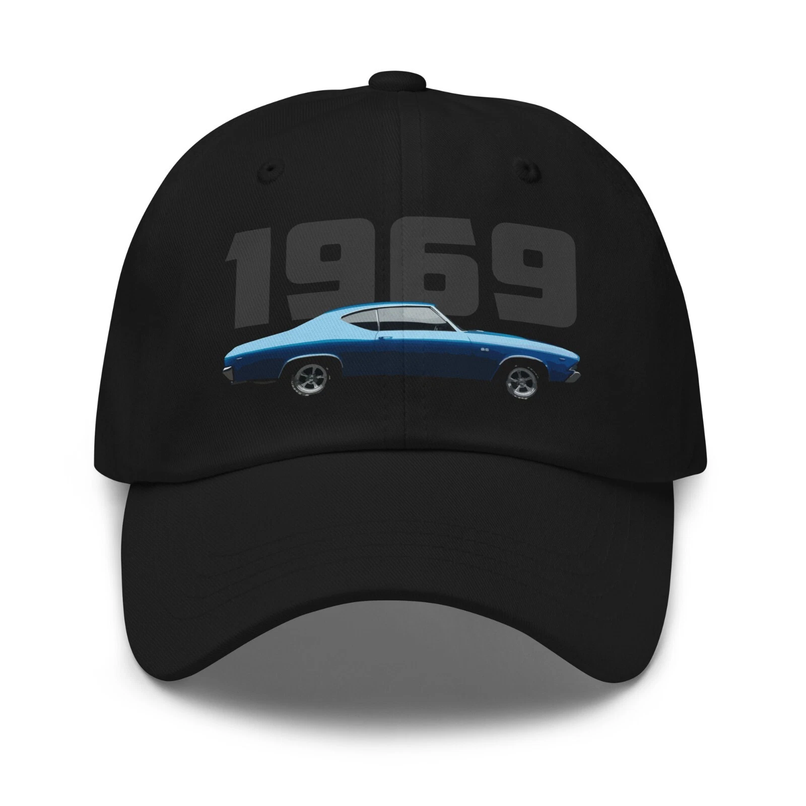 1969 Chevelle SS Dad Hat – Blue Classic Muscle Car Cotton Twill Cap with Adjusta