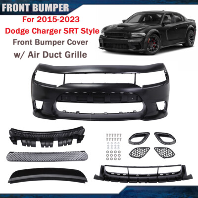 New Front Bumper Cover Fascia Grille For Dodge Charger SRT 2015-2023 Primed