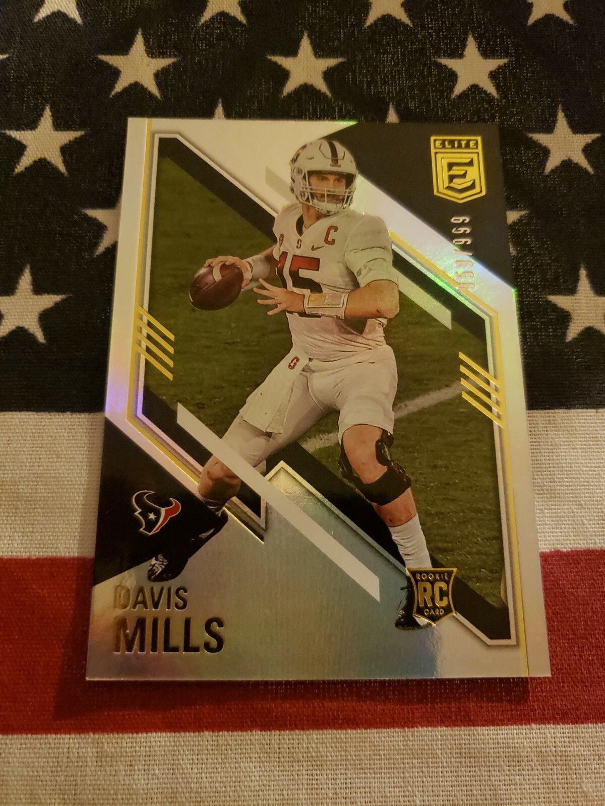 2021 Donruss Elite #168 Davis Mills Rookie Card RC #959/999 - Houston Texans