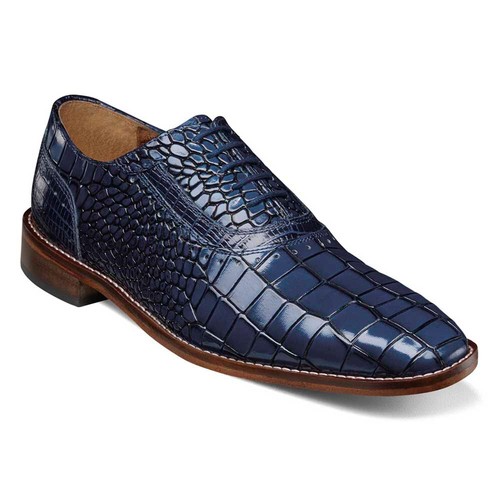 Chaussures Homme Stacy Adams Baxley Wingtip Oxford Bleu Encre - Taille 9.5, Occasion
