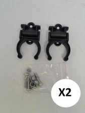 2 Sets Pactrade Marine Boat Canoe Kayak 2 Pairs Of Black Folding Paddle Clip Kit