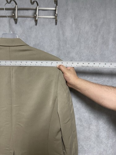 Chaps Suit Men 42L Beige 3B Textured Flannel 36X30 Cuff Pant Ralph Lauren Luxury - Picture 6 of 20