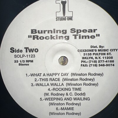 米LP Burning Spear Rocking Time SOL1123 Studio One /00260 Burning Spear – Rocking Time – Vinyl (LP, Album), 1974