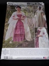 🌹SIMPLICITY #8578 - LADIES 18th CENTURY DUCHESS GOWN PATTERN  4-12 / 14-22 FF