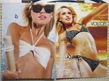 VOLCOM surf skateboard snowboard 2009 Miss Mod 2 sided poster New Old Stock