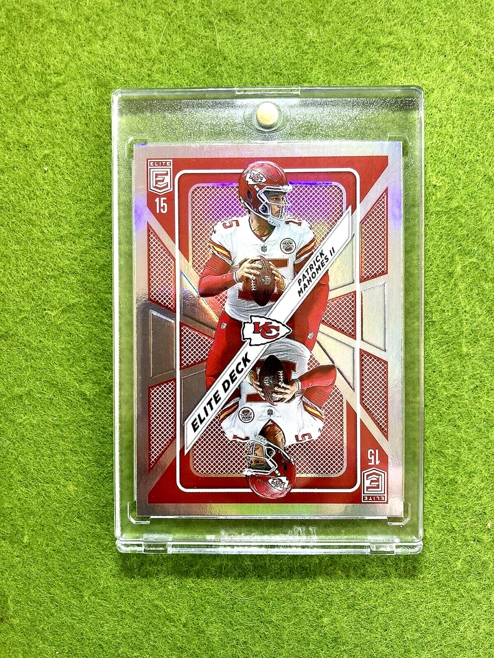 Patrick Mahomes SILVER PRIZM ELITE DECK CARD JERSEY#15 CHIEFS 2023 MAKE AN OFFER