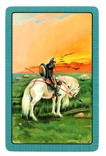 viking man & horse vintage swap cards playing card