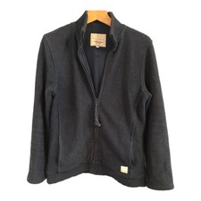 Weirdfish Women’s Knitted Jacket Blue Lined Size 12 With Full Zip & Pockets