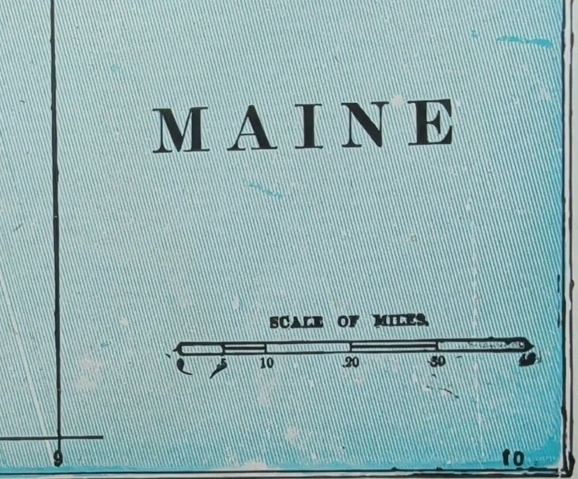 Maine Antique Original Antique North American Maps & Atlases 1900
