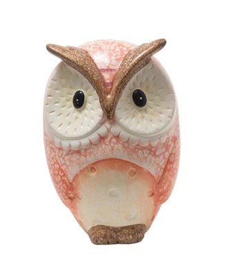 Eule Kauz Deko Garten Tier Vogel Zaunhocker Keramik Skulptur Figur Schleiereule - Bild 1 von 4